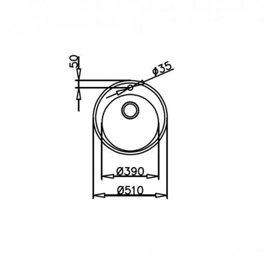 Chiuveta din inox TEKA STARBRIGHT 45 E-XN 1B ORB, Ø 510 mm, inox mat