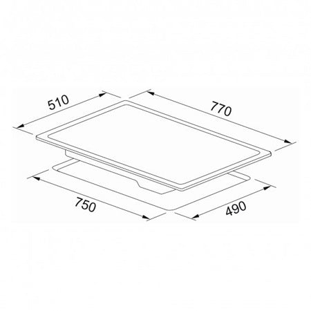 Plita electrica vitroceramica Franke FRSM 704 C TOD BK, 75cm, 9 niveluri putere, negra