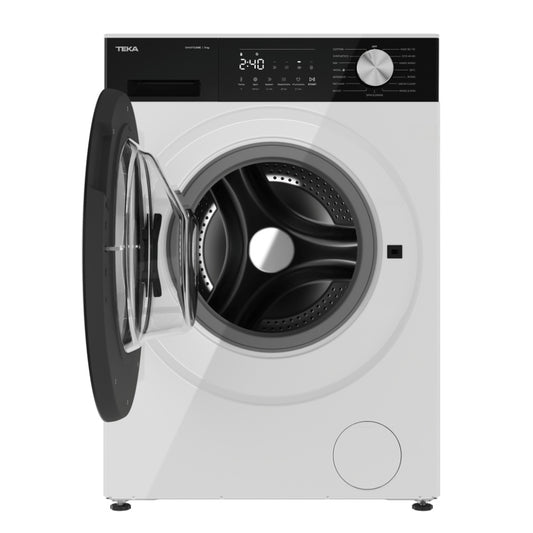 Masina de spalat rufe free-standing Teka WM 20841 W, 8 kg, 1400 rpm, motor inverter, 15 programe de spalare, 60 cm, Clasa A, alba
