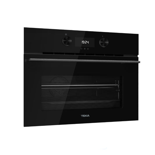 Cuptor electric Teka HLC 8440 C FBK, 11 functii, combi-microunde, HydroClean, 45 cm, Full negru