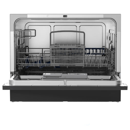 Masina de spalat vase compacta, nu incorporabila, Teka LC 24700 BK, 6 seturi, 7 programe de spalare, 55 cm, clasa E, Neagra