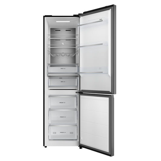 Combina frigorifica free-standing Teka RBF 88670 GBK, 378 l, Clasa C, Full No Frost, Motor invertor, H 201 cm, Sticla neagra
