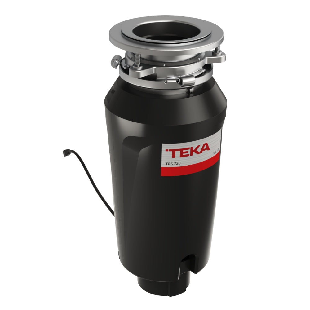 Tocator resturi alimentare pentru chiuveta Teka TRS 720, comutator pneumatic inclus, 0.75 CP, 550W, otel inoxidabil, 160 x 386 mm