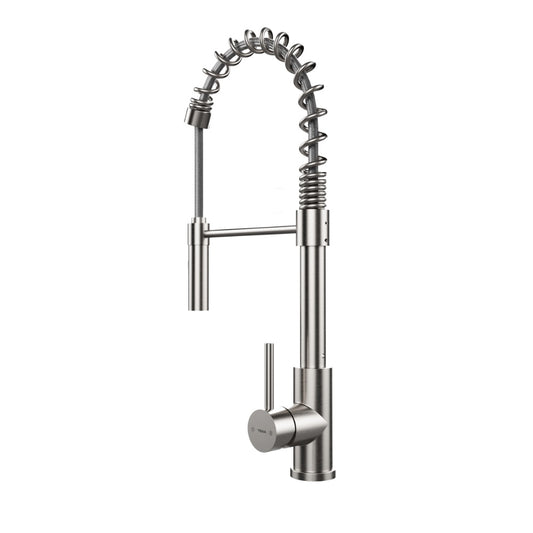 Baterie de bucatarie Teka UNI 9912 XP, cu teava inalta si arc flexibil, 2 functii jet, inox
