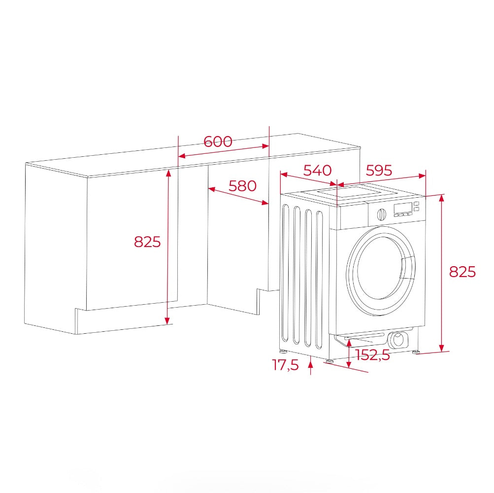 Masina de spalat rufe incorporabila Teka LSI6 1481, 8 kg, 1400 rpm, 16 programe de spalare, spalare super rapid: 15 minute, 60 cm, motor invertor, Clasa A