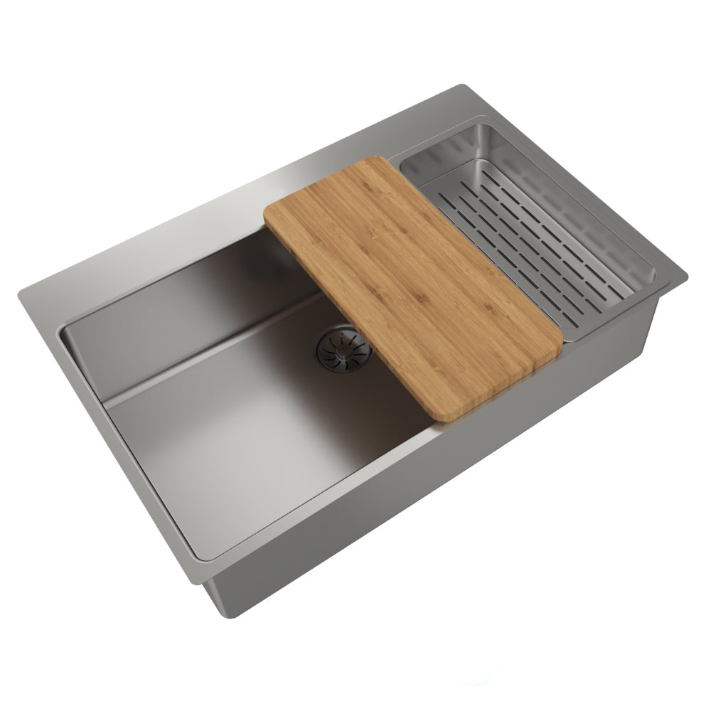 Chiuveta din inox TEKA FORLINE RS15 71.40, 750 x 500 mm, 1 cuva, instalare 2 in 1, Inox lucios