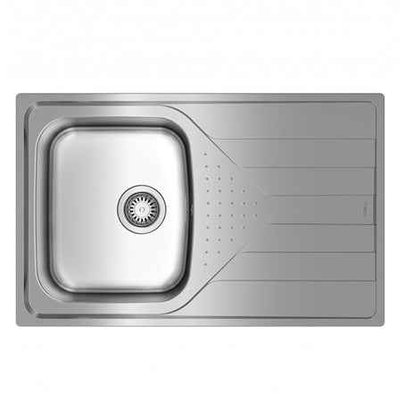 Chiuveta din inox Teka Universe 45 1B 1D, 1 cuva, 790 mm x 500 mm, microtexturat, Picurator dreapta