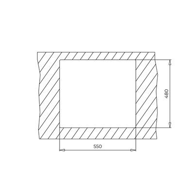 Chiuveta din Tegranite+ Teka FORSQUARE 50.40 WHITE, 1 cuva, 570 mm x 500 mm, Alba