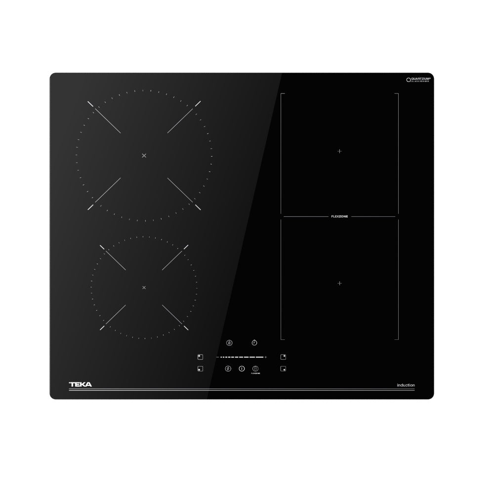 Plita electrica cu inductie Teka IBF 64210 SSM BK, panou de control MonoSlider, 4 zone, 9 nivele de putere 60 cm, Cristal negru