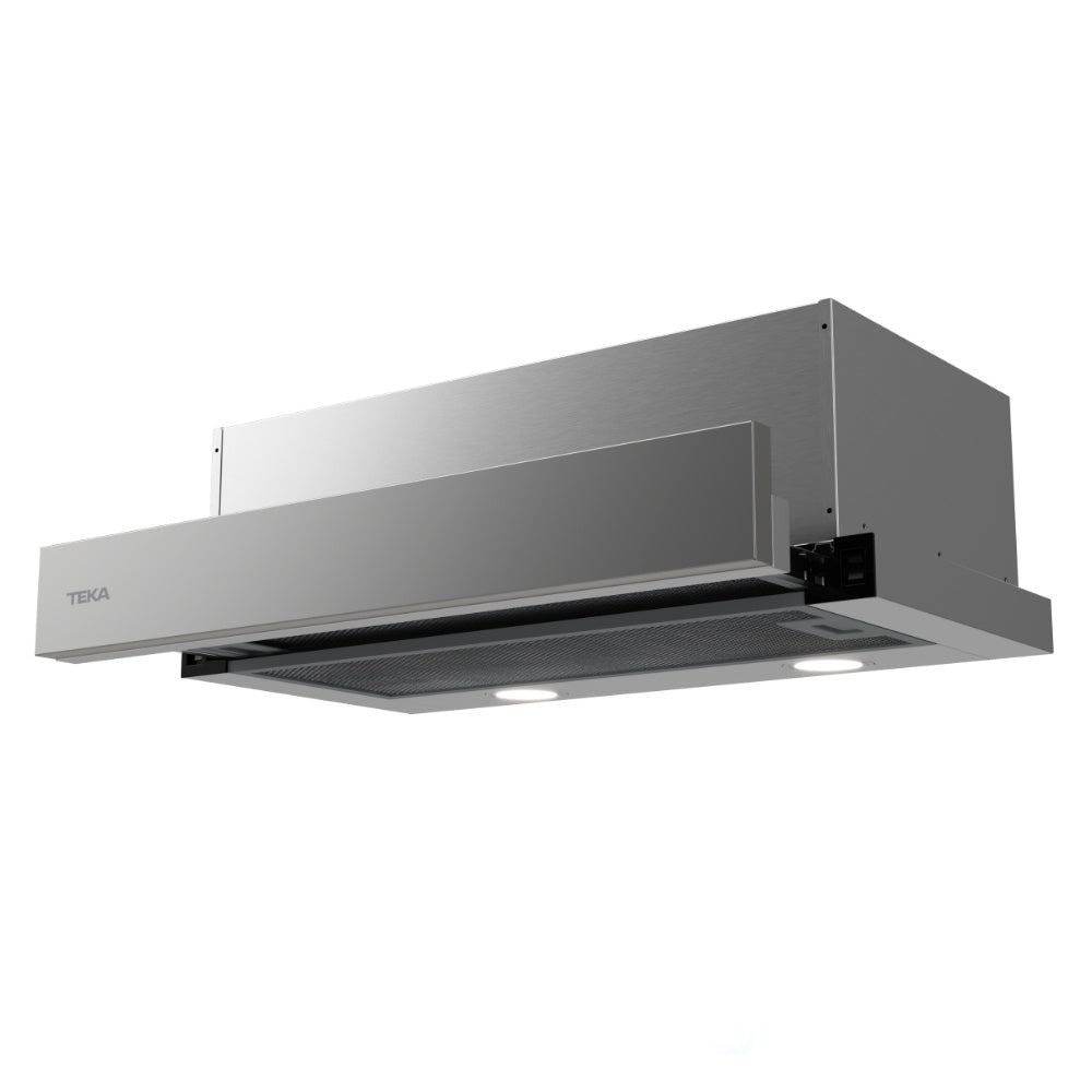 Hota incorporabila telescopica, Teka PLR 6320 MCS IX, 2 trepte de putere, 306.4 m3/h, Clasa D, 60 cm, Inox