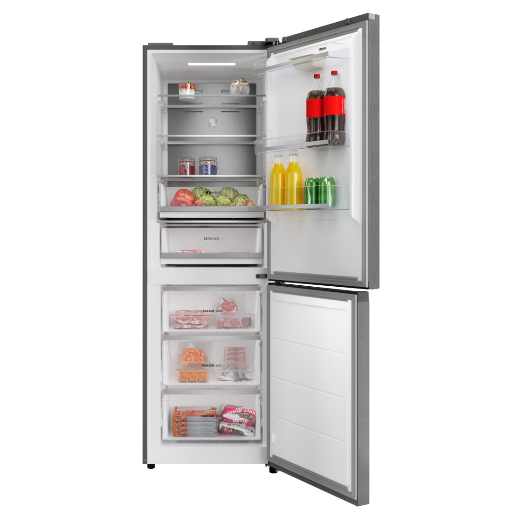 Combina frigorifica free-standing Teka RBF 84680 SS, 334 l, Clasa A, Full No Frost, H 185 cm, Silver