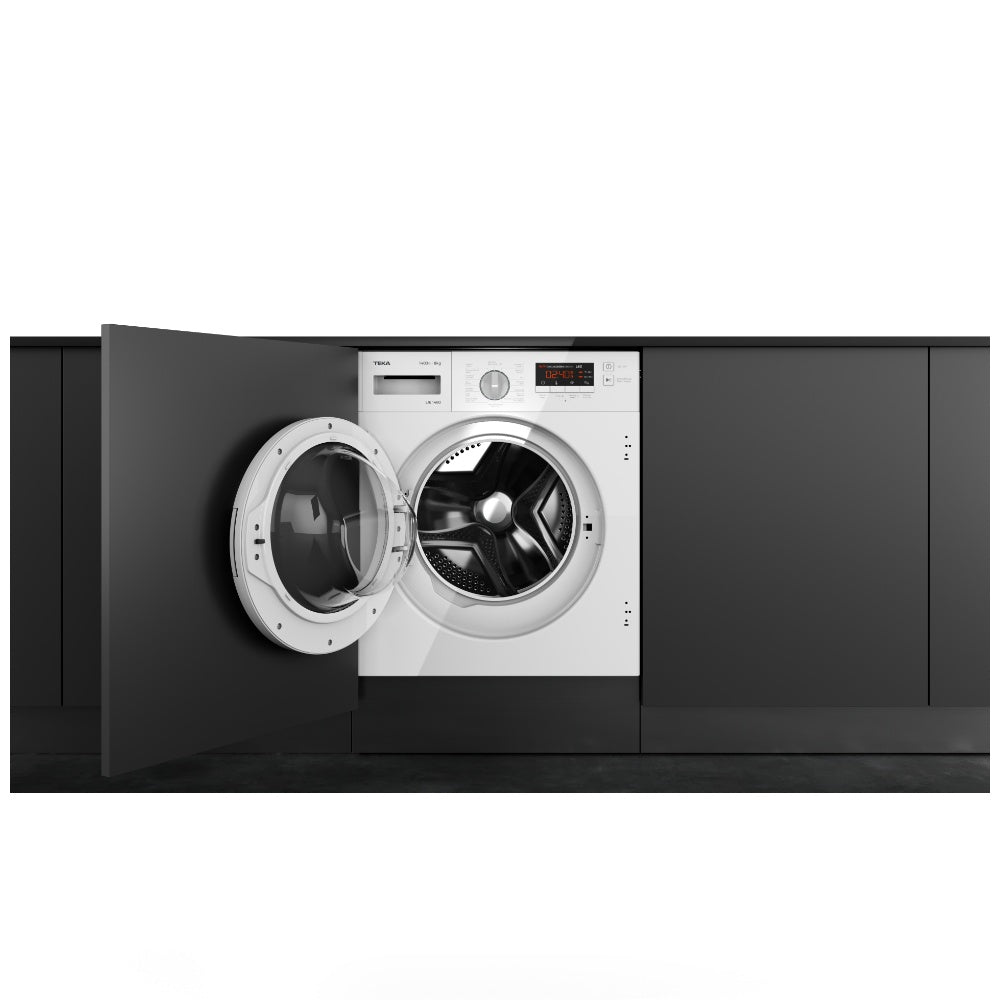Masina de spalat rufe incorporabila Teka LSI6 1481, 8 kg, 1400 rpm, 16 programe de spalare, spalare super rapid: 15 minute, 60 cm, motor invertor, Clasa A