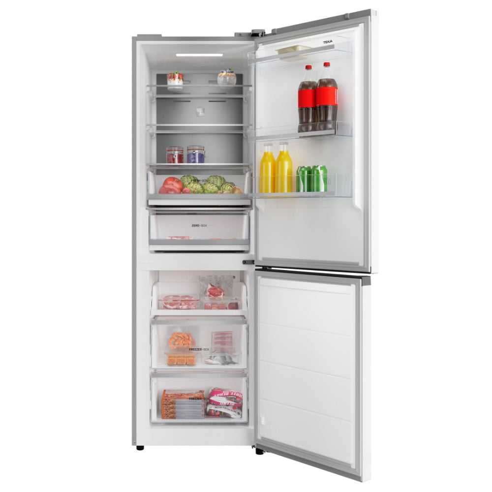 Combina frigorifica free-standing Teka RBF 64670 WH, 338 l, Motor inverter, Afisaj electronic pe usa, Clasa C, No Frost, H 185 cm, Alb