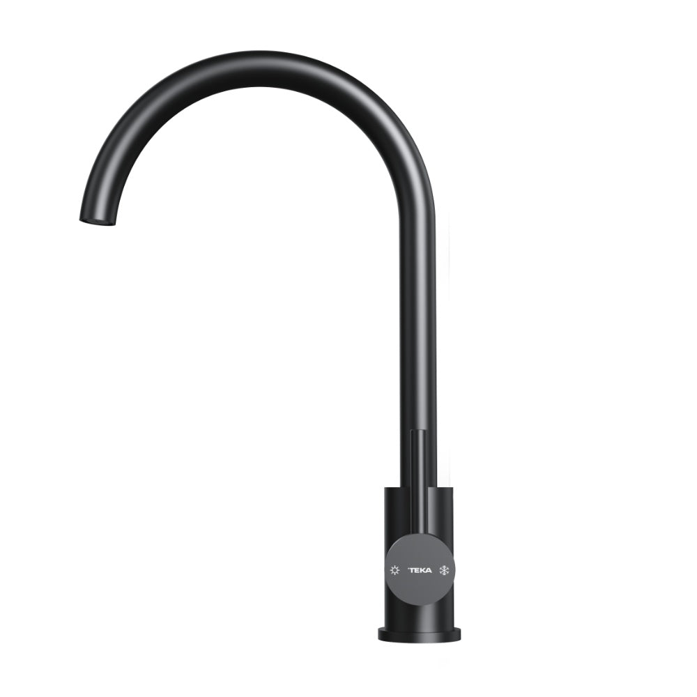 Baterie de bucatarie Teka UNI 9310 BK, cu teava inalta, cartus ceramic, Neagra