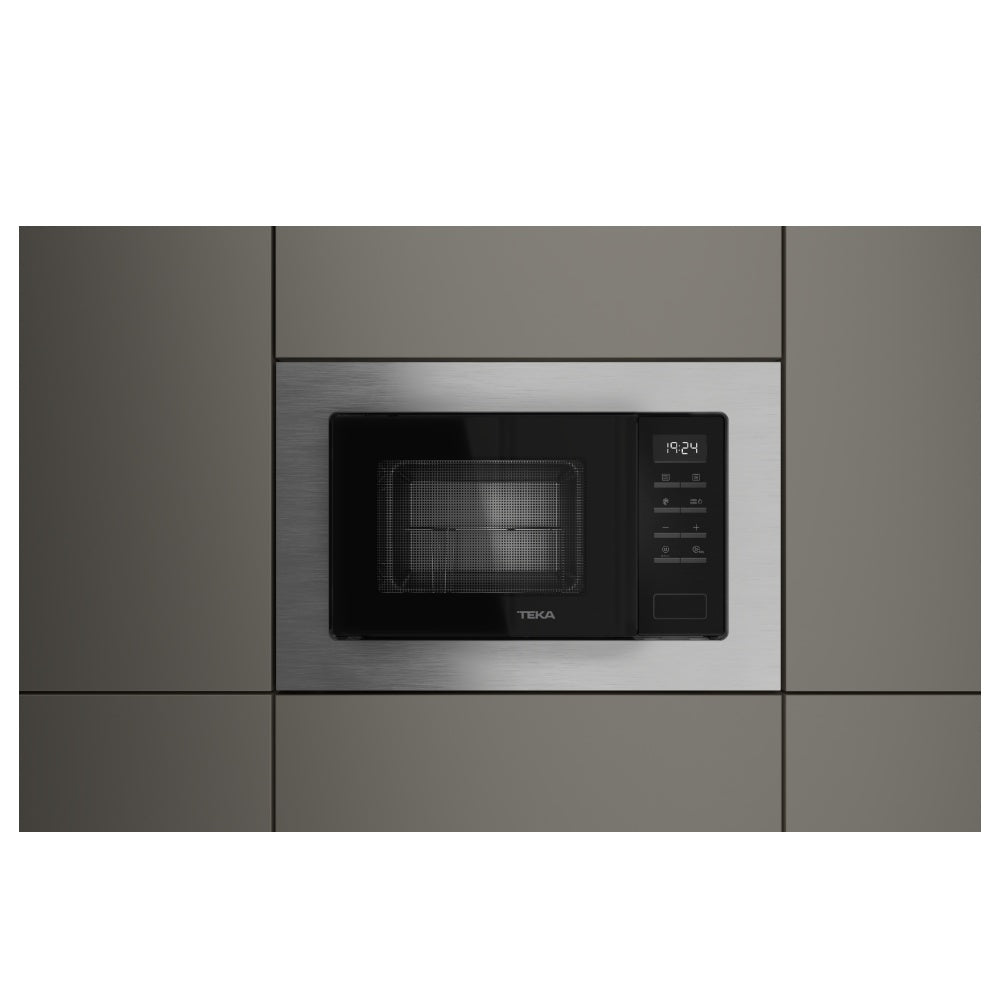 Cuptor incorporabil cu microunde + Grill Teka MSEG 620 BK-SS, 20 L, Touch Control, 3 functii, 8 memorii, 1250 W, cavitate inox