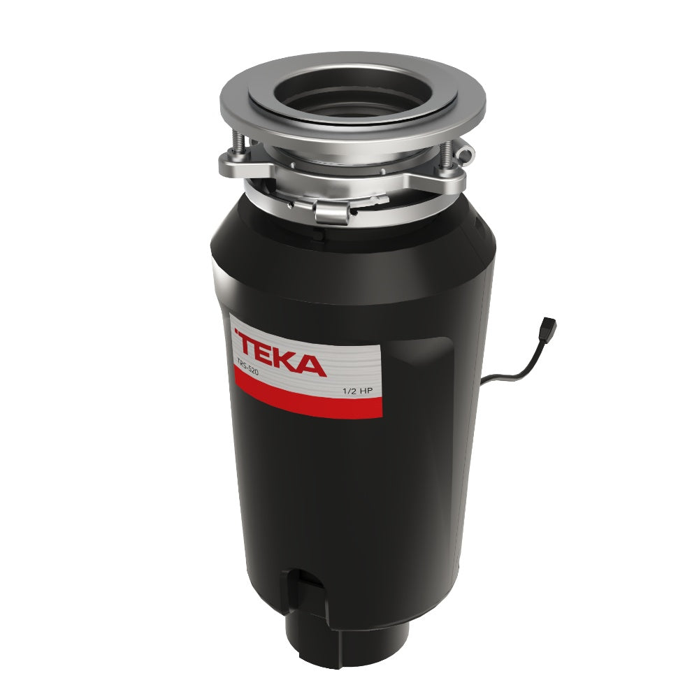 Tocator resturi alimentare pentru chiuveta Teka TR 520, comutator pneumatic inclus, 0.5 CP, 370W, otel inoxidabil, 160 x 361 mm