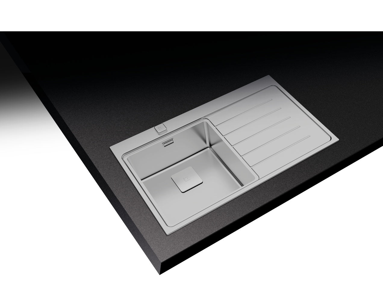 Chiuveta din inox Teka, Zenit RS15 1B 1D 86, 860 x 520 mm, picurator dreapta, inox