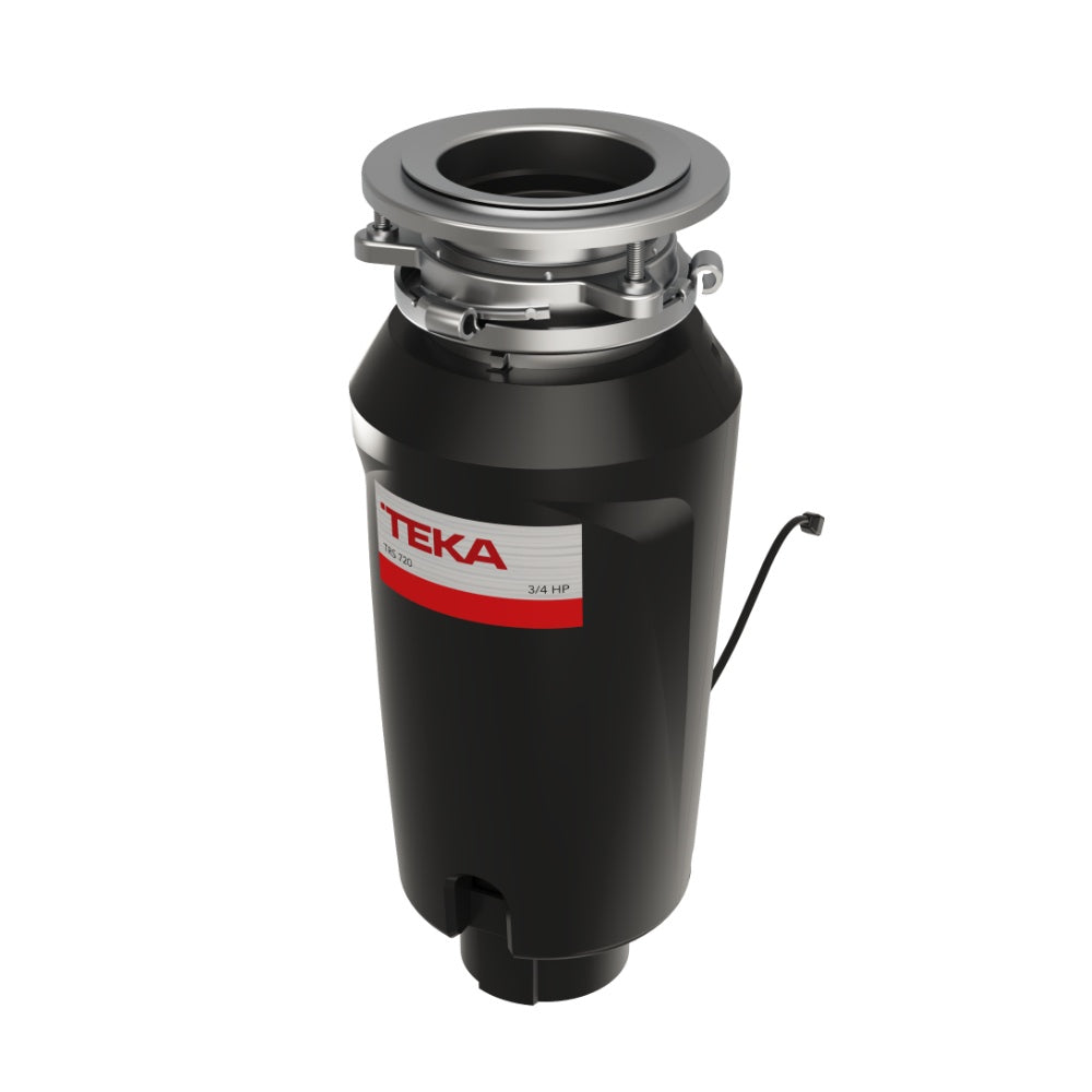 Tocator resturi alimentare pentru chiuveta Teka TRS 720, comutator pneumatic inclus, 0.75 CP, 550W, otel inoxidabil, 160 x 386 mm