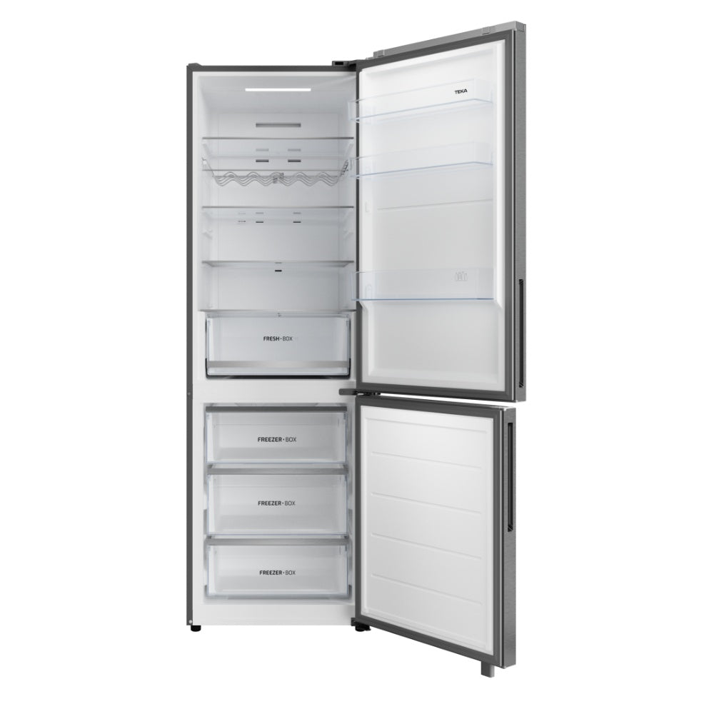 Combina frigorifica free-standing Teka RBF 64650 SS, 400 l, Motor inverter, Clasa C, No Frost, H 186 cm, Inox