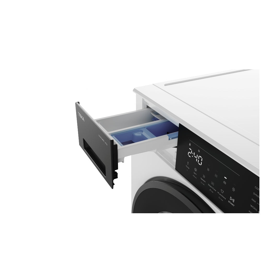 Masina de spalat rufe free-standing Teka WM 20841 W, 8 kg, 1400 rpm, motor inverter, 15 programe de spalare, 60 cm, Clasa A, alba