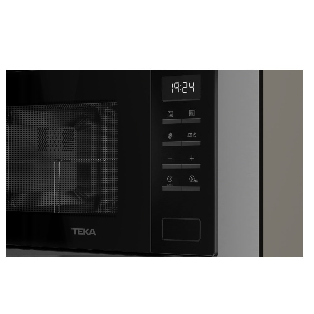 Cuptor incorporabil cu microunde + Grill Teka MSEG 620 BK-SS, 20 L, Touch Control, 3 functii, 8 memorii, 1250 W, cavitate inox