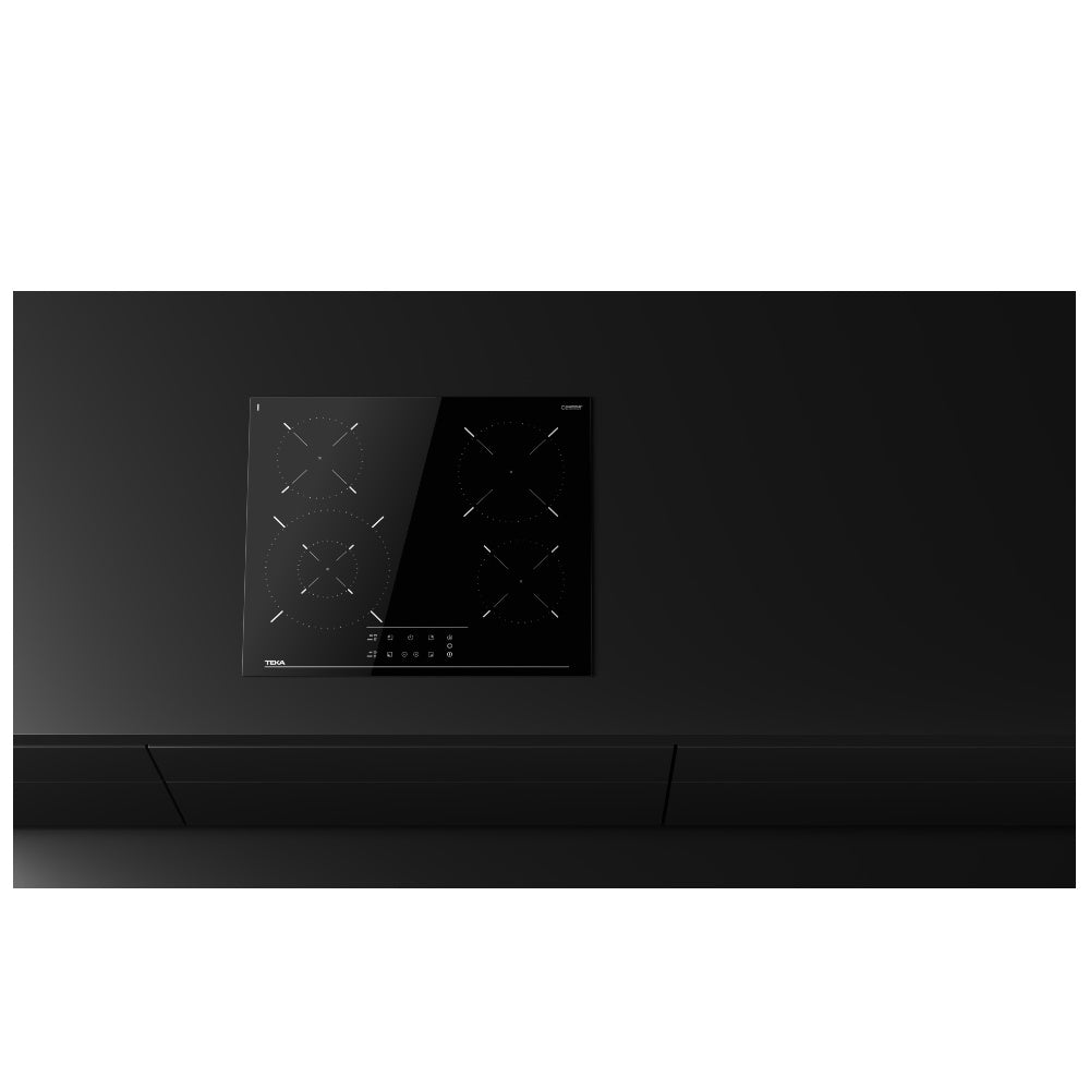 Plita electrica vitroceramica Teka TBC 64320 TTC BK, 60 cm, 9 niveluri de putere, sticla Negra