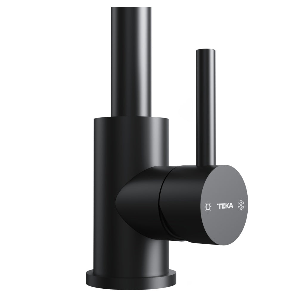 Baterie de bucatarie Teka UNI 9310 BK, cu teava inalta, cartus ceramic, Neagra
