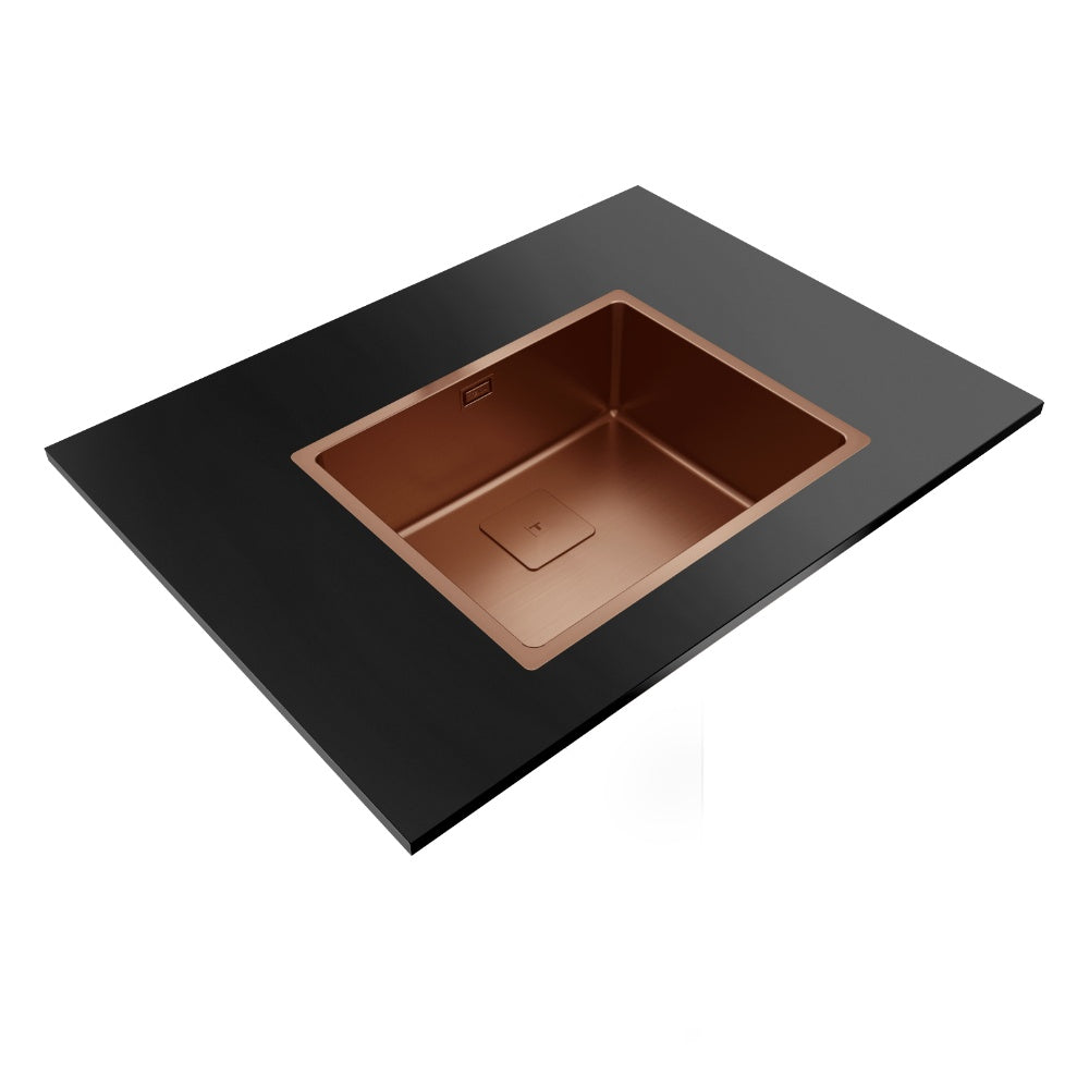 Chiuveta din inox TEKA FLEXLINEA RS15 50.40, 540 x 440 mm, montare 3 in1 , montare sub blat, deasupra sau incastrat, Cupru