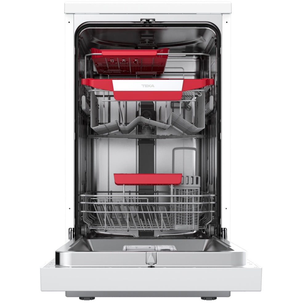 Masina de spalat vase, nu incorporabila, Teka DFS 44750 WH, 10 seturi, 7 programe de spalare, MultiCleaner (3 in 1), 45 cm, clasa E, Alba