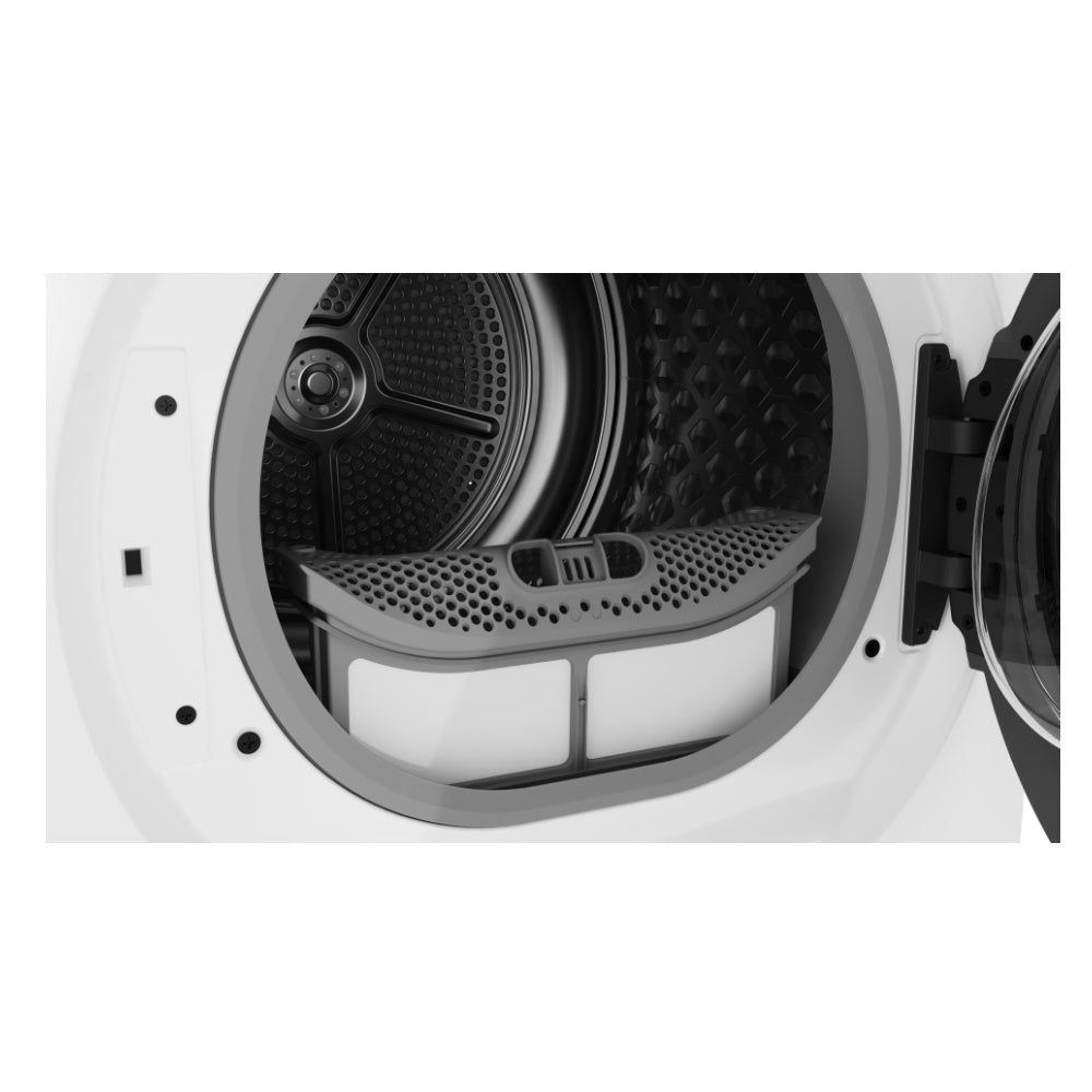Uscator de rufe free-standing Teka D 208D W EU cu Pompa de caldura prin condensare, Motor invertor, 8 kg, 16 programe, clasa D, 60 cm, alb