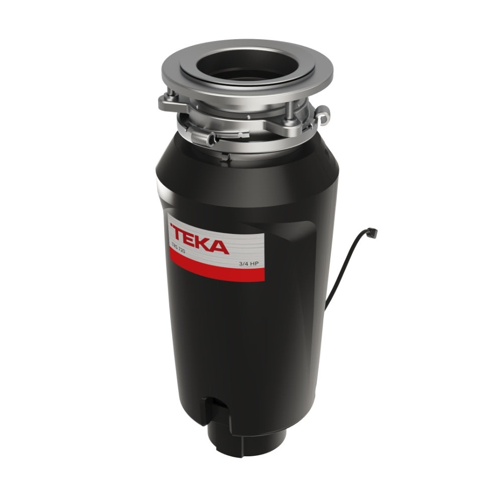 Tocator resturi alimentare pentru chiuveta Teka TRS 720, comutator pneumatic inclus, 0.75 CP, 550W, otel inoxidabil, 160 x 386 mm