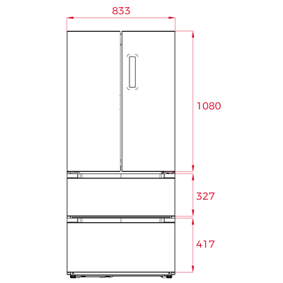 Combina frigorifica side by side free-standing Teka RFD 77825 GBK EU, 4 usi, 516 l, Clasa E, NoFrost, H 189.8 cm, sticla neagra