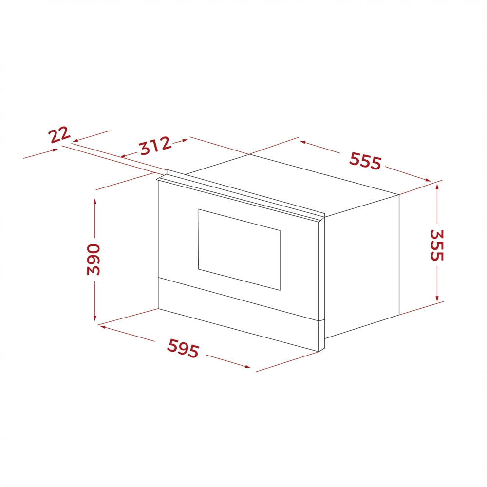 Cuptor încorporabil Microunde Teka ML 8220 BIS L-FBK, capacitate 22l, Balama stanga, Cristal negru (finisaj inox închis)