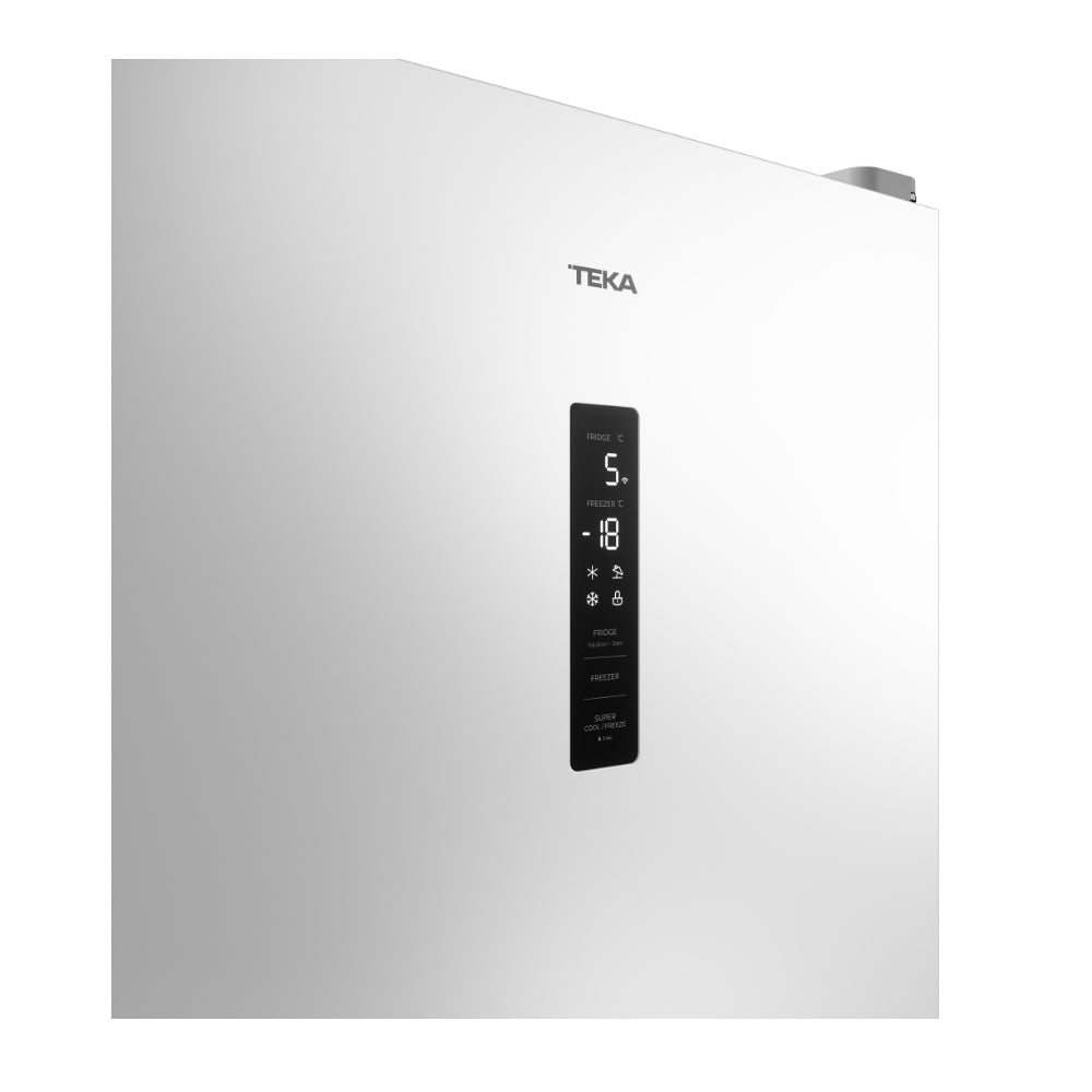 Combina frigorifica free-standing Teka RBF 64670 WH, 338 l, Motor inverter, Afisaj electronic pe usa, Clasa C, No Frost, H 185 cm, Alb