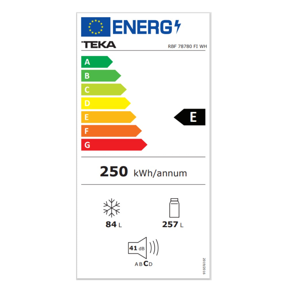 Combina frigorifica incorporabila Teka RBF 78780 FI WH, 341 l, Clasa E, No Frost, H 193.7 cm, Alb