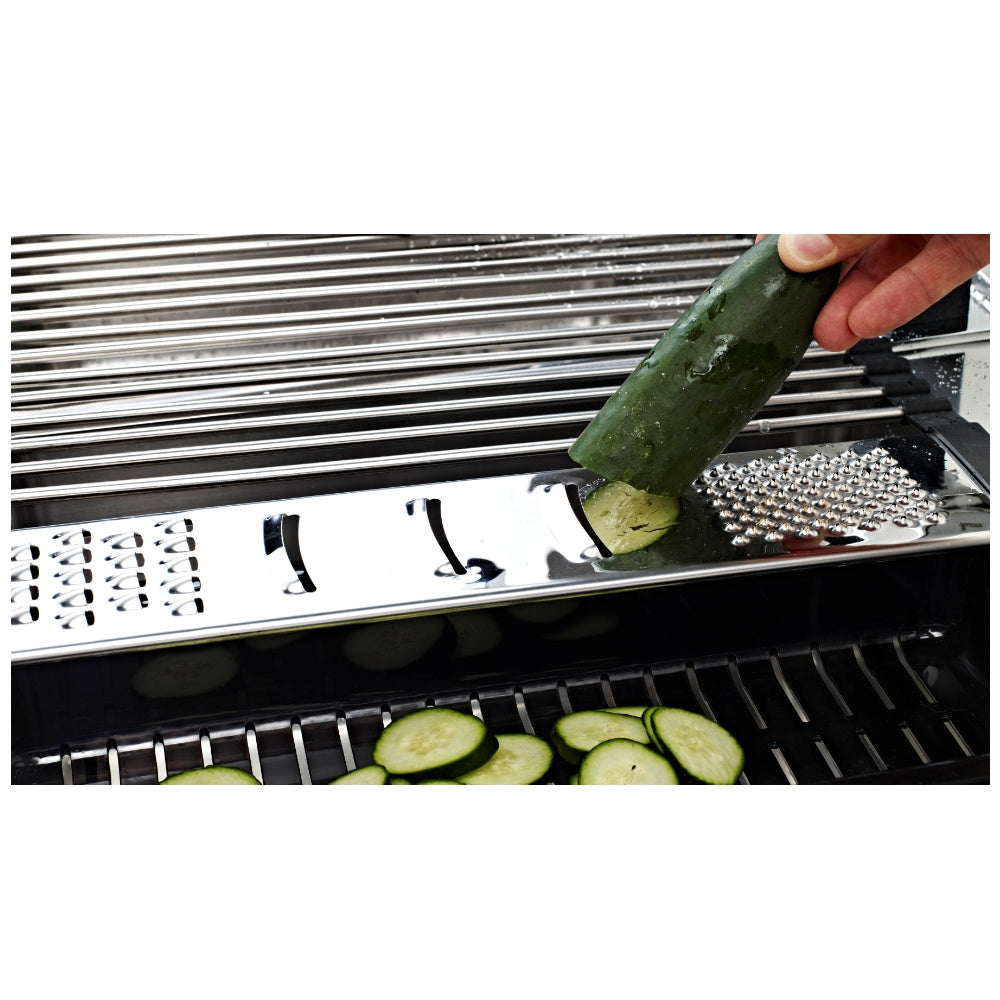 Gratar multifuctional pentru chiuveta Teka, cu razatoare multipla, 580 x 428 mm, inox
