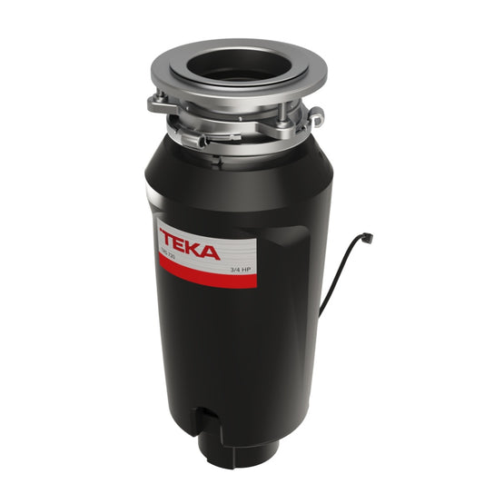 Tocator resturi alimentare pentru chiuveta Teka TR 720, comutator pneumatic inclus, 0.75 CP, 550W, otel inoxidabil, 160 x 386 mm