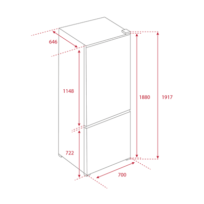 Combina frigorifica free-standing Teka RBF 78721 SS, 461 l, Clasa E, NoFrost, H 192 cm, Inox