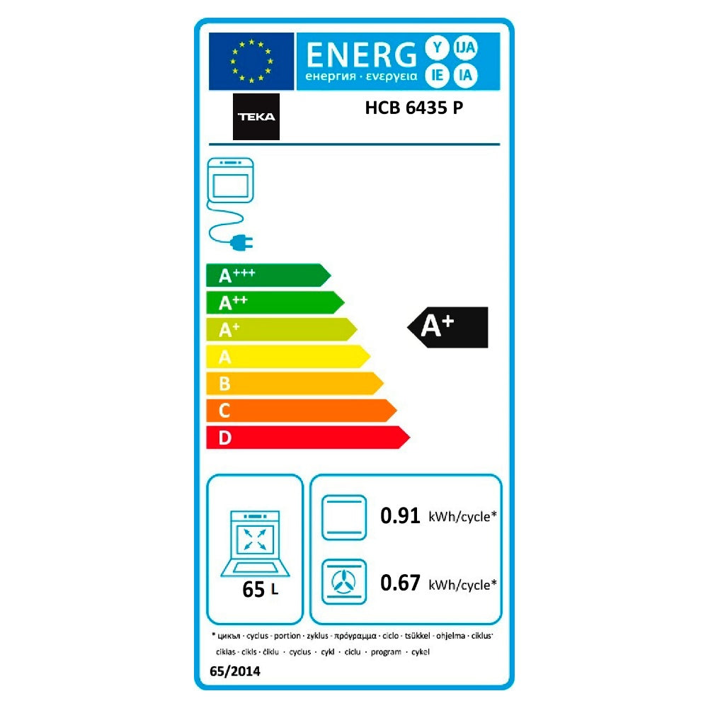 Cuptor electric Teka HCB 6370 P SS, piroliza pe 3 niveluri,  cu 9 funcţii, 60 cm, clasa A+, 70l, Inox