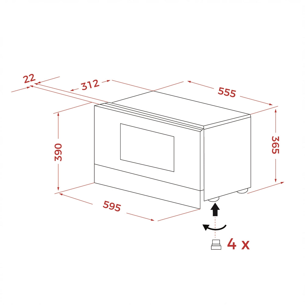 Cuptor încorporabil Microunde Teka ML 8220 BIS L-FBK, capacitate 22l, Balama stanga, Cristal negru (finisaj inox închis)