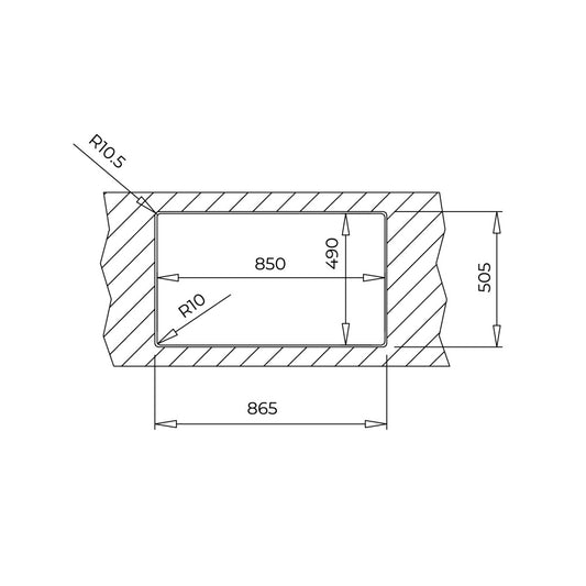 Chiuveta din inox Teka BROOKLYN 90 M-XP 2B INOX, 864 x 504 mm, 2 cuve, montare deasupra sau la nivelul blatului, inox