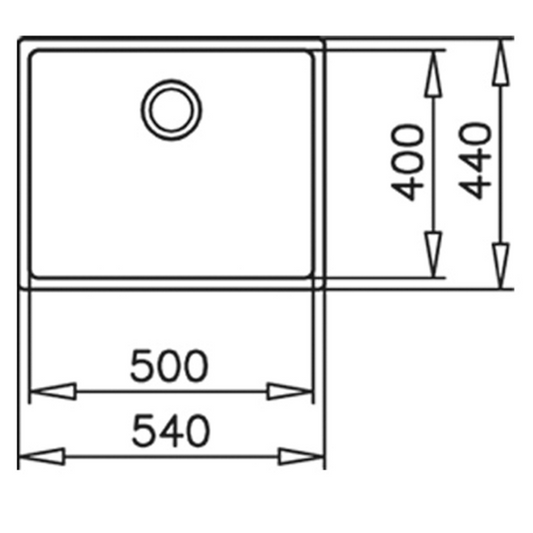 Chiuveta din inox TEKA BE LINEA RS15 50.40, 540 x 440 mm, Undermount, Inox lucios