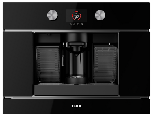 Espresso încorporabil Teka CLC 8350 MC, cu capsule sau cafea măcinată, presiune 19 bar, Negru-fara rama din inox