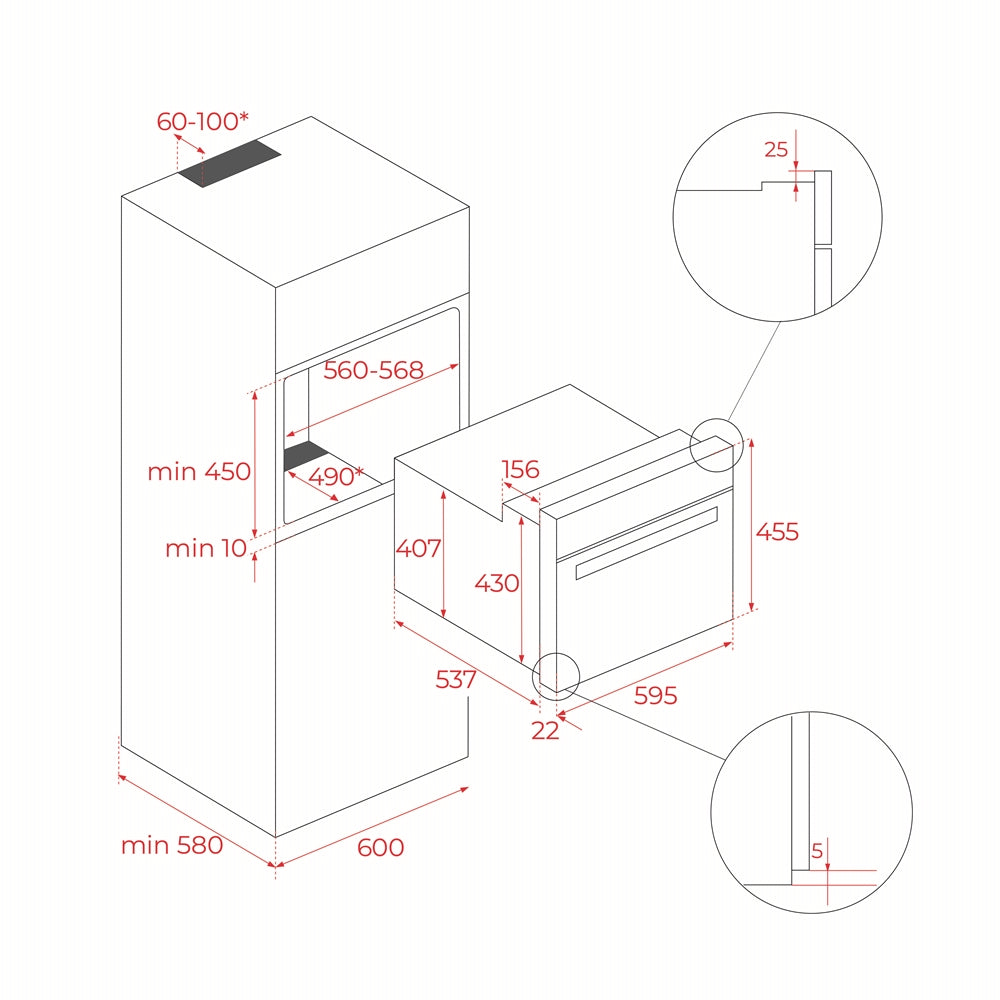 Cuptor electric Teka HLC 8440 C FBK, 11 functii, combi-microunde, HydroClean, 45 cm, Full negru