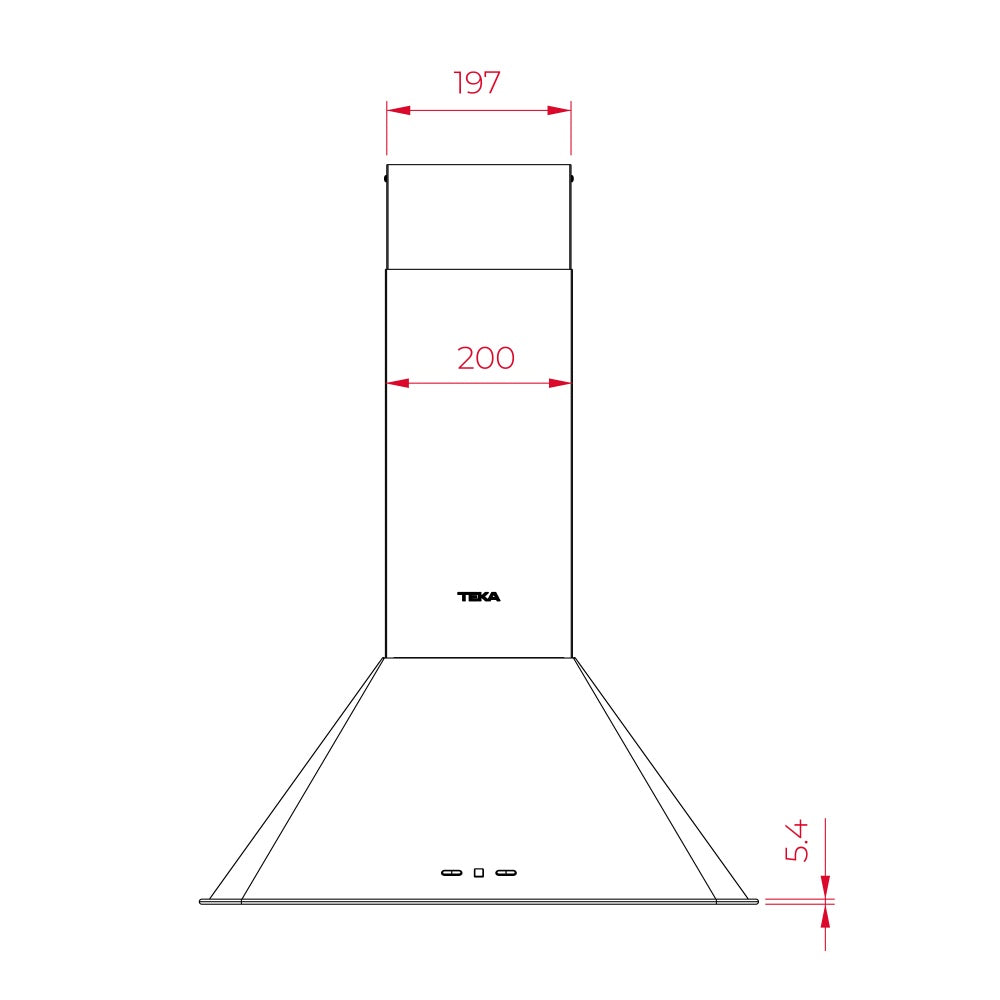 Hota semineu Teka DOS 90.2 VN, panou de control electronic, 90 cm, clasa B, Vanilla Alama