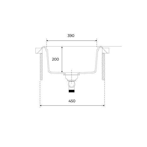 Chiuveta din Tegranite Teka Estela 45 S-TQ 1B, Tegranite+, 460 x 515 mm, negru metalizat