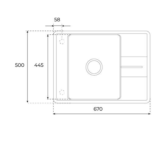 Chiuveta din Tegranite Teka ESTELA 50 S-TQ Q, 670 x 500 mm, Tegranite+, reversibila, negru metalizat