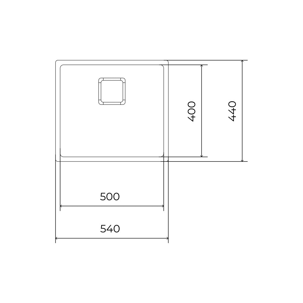 Chiuveta din inox Teka FLEXLINEA RS15 50.40 M-FX 1B FORTINOX, instalare 3 in 1, 540 mm x 440 mm, inox