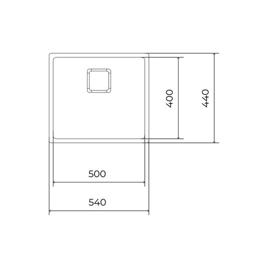 Chiuveta din inox Teka FLEXLINEA RS15 50.40 M-FX 1B FORTINOX, instalare 3 in 1, 540 mm x 440 mm, inox