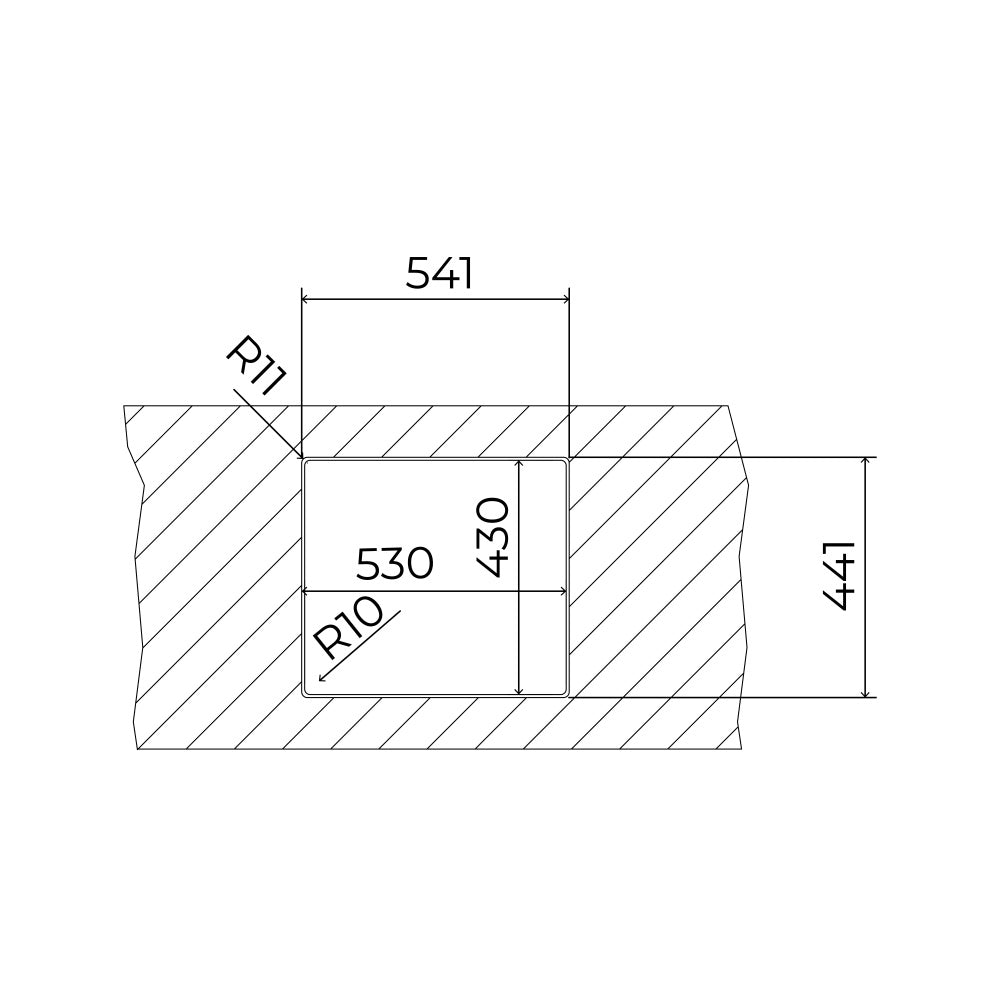 Chiuveta din inox Teka FLEXLINEA RS15 50.40 M-FX 1B FORTINOX, instalare 3 in 1, 540 mm x 440 mm, inox